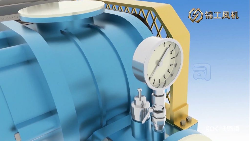 安装罗茨风机安全阀与压力表